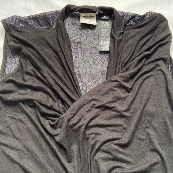 Harley Davidson Twist Front Lace Back Top - Picture 3 of 9